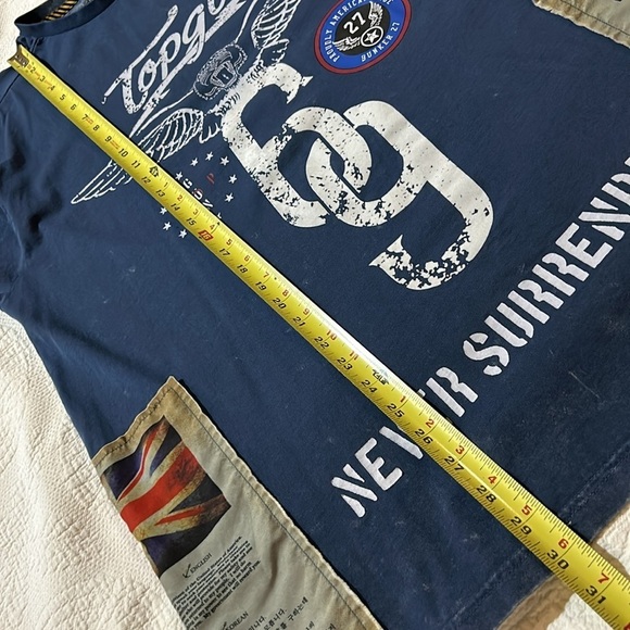 Top Gun Distressed Tee. 2X - Picture 6 of 8